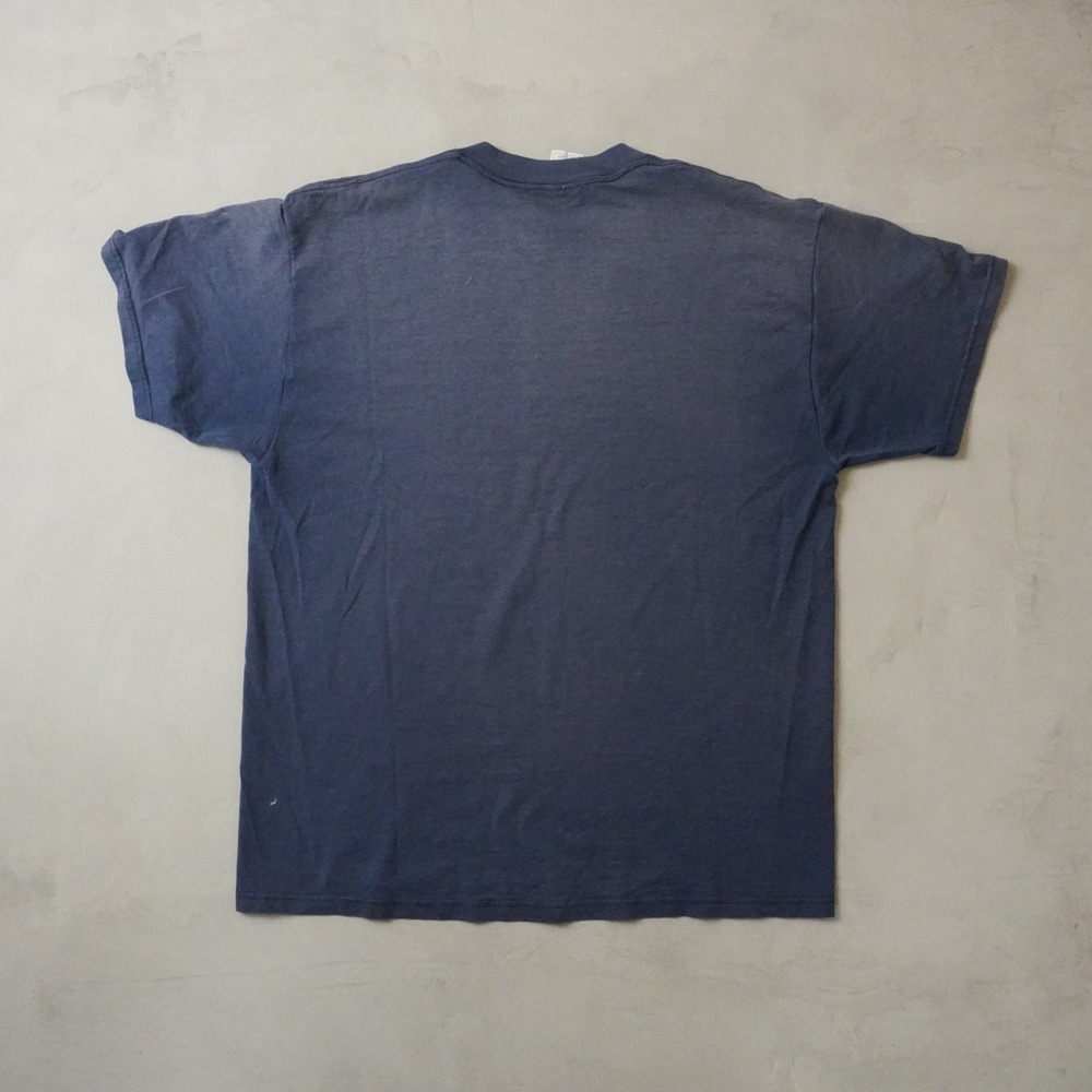 Vintage Adidas Faded Graphic T-Shirt XL Mens Navy Blue Faded Distressed Logo Tee - Picture 2 of 7